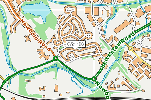 CV21 1DG map - OS VectorMap District (Ordnance Survey) CV21 1DG map - OS VectorMap District (Ordnance Survey)