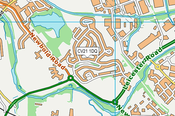 CV21 1DQ map - OS VectorMap District (Ordnance Survey)