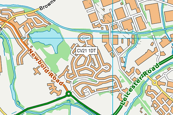 CV21 1DT map - OS VectorMap District (Ordnance Survey) CV21 1DT map - OS VectorMap District (Ordnance Survey)