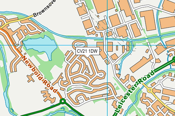CV21 1DW map - OS VectorMap District (Ordnance Survey) CV21 1DW map - OS VectorMap District (Ordnance Survey)