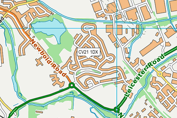 CV21 1DX map - OS VectorMap District (Ordnance Survey) CV21 1DX map - OS VectorMap District (Ordnance Survey)