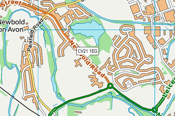 CV21 1EG map - OS VectorMap District (Ordnance Survey)