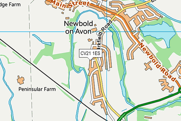CV21 1ES map - OS VectorMap District (Ordnance Survey) CV21 1ES map - OS VectorMap District (Ordnance Survey)