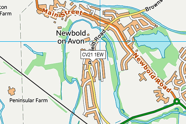 CV21 1EW map - OS VectorMap District (Ordnance Survey) CV21 1EW map - OS VectorMap District (Ordnance Survey)