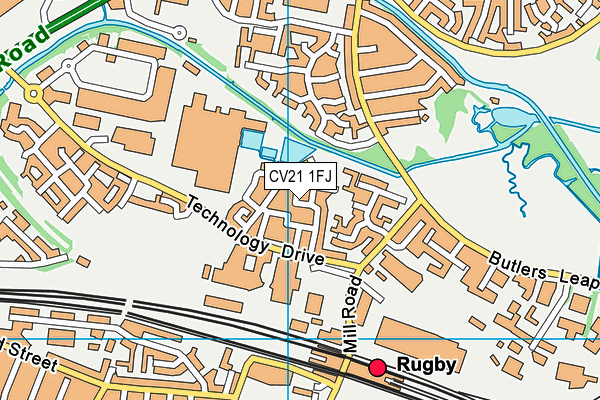 CV21 1FJ map - OS VectorMap District (Ordnance Survey) CV21 1FJ map - OS VectorMap District (Ordnance Survey)