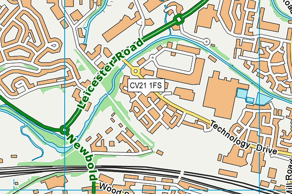 CV21 1FS map - OS VectorMap District (Ordnance Survey) CV21 1FS map - OS VectorMap District (Ordnance Survey)