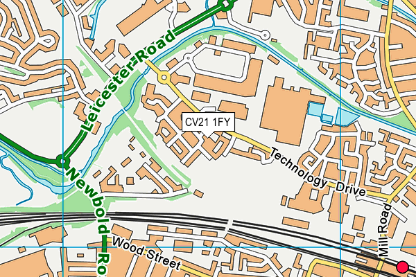 CV21 1FY map - OS VectorMap District (Ordnance Survey) CV21 1FY map - OS VectorMap District (Ordnance Survey)
