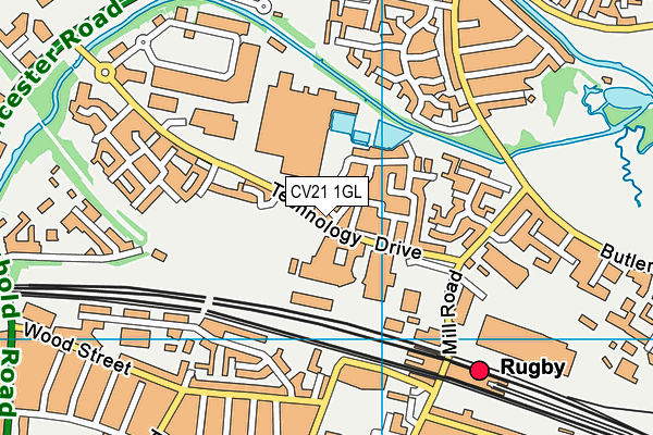 CV21 1GL map - OS VectorMap District (Ordnance Survey) CV21 1GL map - OS VectorMap District (Ordnance Survey)