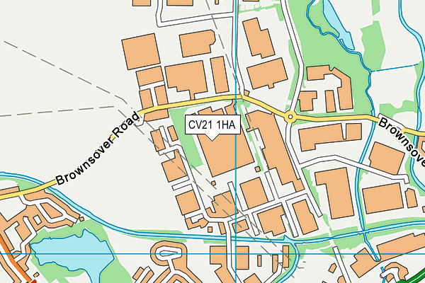 CV21 1HA map - OS VectorMap District (Ordnance Survey) CV21 1HA map - OS VectorMap District (Ordnance Survey)