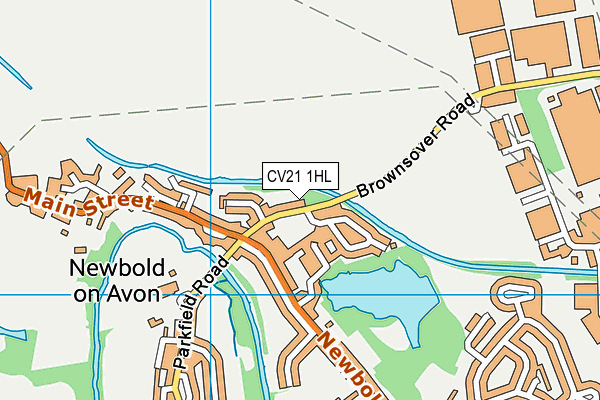 CV21 1HL map - OS VectorMap District (Ordnance Survey) CV21 1HL map - OS VectorMap District (Ordnance Survey)