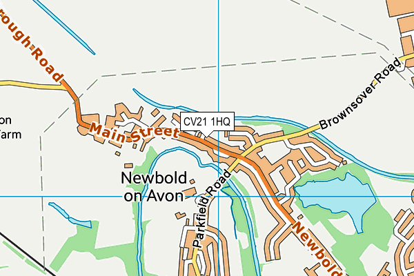 CV21 1HQ map - OS VectorMap District (Ordnance Survey)