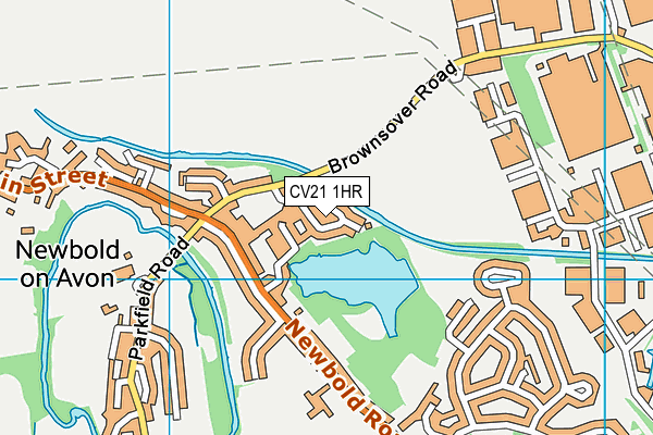 CV21 1HR map - OS VectorMap District (Ordnance Survey) CV21 1HR map - OS VectorMap District (Ordnance Survey)