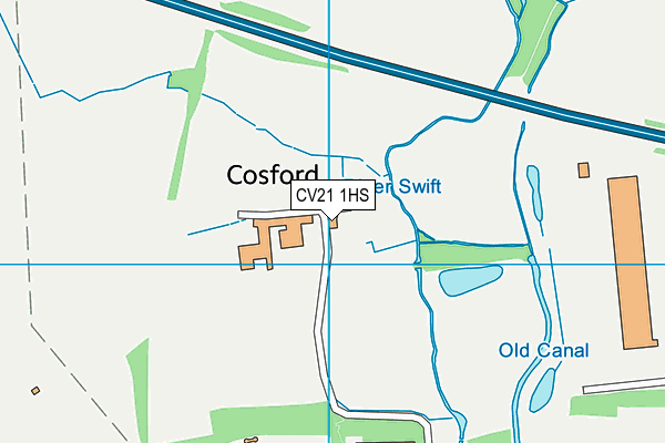 CV21 1HS map - OS VectorMap District (Ordnance Survey) CV21 1HS map - OS VectorMap District (Ordnance Survey)