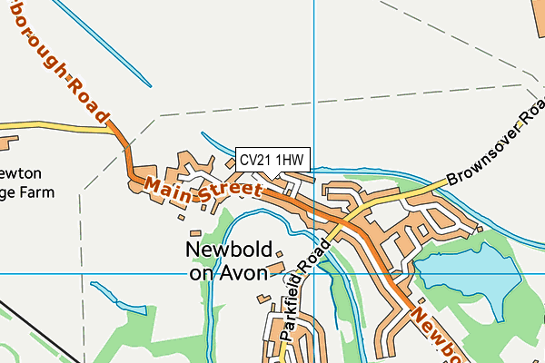 CV21 1HW map - OS VectorMap District (Ordnance Survey) CV21 1HW map - OS VectorMap District (Ordnance Survey)