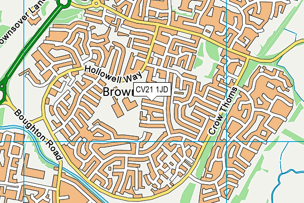 CV21 1JD map - OS VectorMap District (Ordnance Survey) CV21 1JD map - OS VectorMap District (Ordnance Survey)