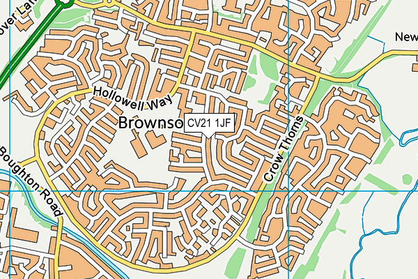 CV21 1JF map - OS VectorMap District (Ordnance Survey) CV21 1JF map - OS VectorMap District (Ordnance Survey)