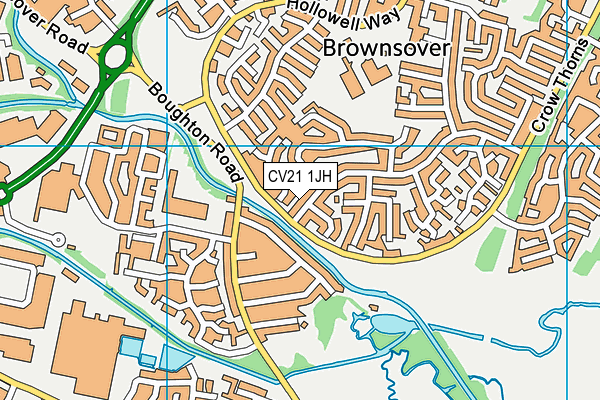 CV21 1JH map - OS VectorMap District (Ordnance Survey) CV21 1JH map - OS VectorMap District (Ordnance Survey)