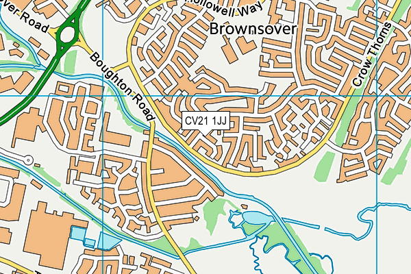 CV21 1JJ map - OS VectorMap District (Ordnance Survey) CV21 1JJ map - OS VectorMap District (Ordnance Survey)