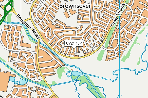 CV21 1JP map - OS VectorMap District (Ordnance Survey) CV21 1JP map - OS VectorMap District (Ordnance Survey)