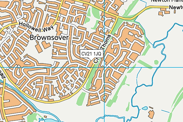 CV21 1JQ map - OS VectorMap District (Ordnance Survey) CV21 1JQ map - OS VectorMap District (Ordnance Survey)