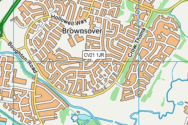 CV21 1JR map - OS VectorMap District (Ordnance Survey) CV21 1JR map - OS VectorMap District (Ordnance Survey)