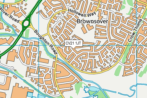 CV21 1JT map - OS VectorMap District (Ordnance Survey) CV21 1JT map - OS VectorMap District (Ordnance Survey)