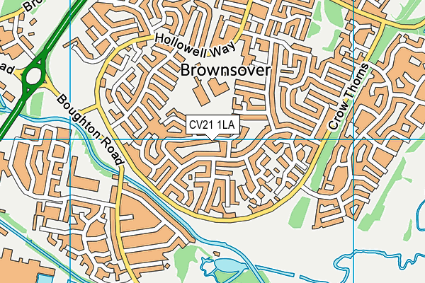 CV21 1LA map - OS VectorMap District (Ordnance Survey) CV21 1LA map - OS VectorMap District (Ordnance Survey)