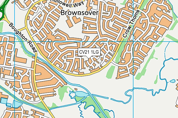 CV21 1LG map - OS VectorMap District (Ordnance Survey) CV21 1LG map - OS VectorMap District (Ordnance Survey)