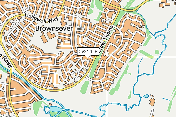 CV21 1LP map - OS VectorMap District (Ordnance Survey) CV21 1LP map - OS VectorMap District (Ordnance Survey)