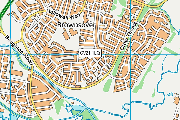 CV21 1LQ map - OS VectorMap District (Ordnance Survey) CV21 1LQ map - OS VectorMap District (Ordnance Survey)