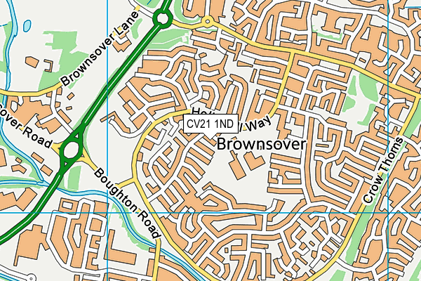CV21 1ND map - OS VectorMap District (Ordnance Survey) CV21 1ND map - OS VectorMap District (Ordnance Survey)