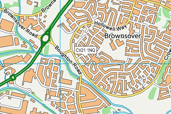 CV21 1NQ map - OS VectorMap District (Ordnance Survey) CV21 1NQ map - OS VectorMap District (Ordnance Survey)