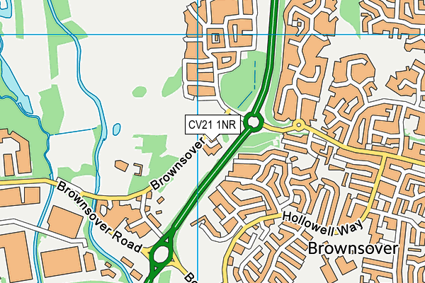 CV21 1NR map - OS VectorMap District (Ordnance Survey)