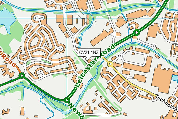 CV21 1NZ map - OS VectorMap District (Ordnance Survey) CV21 1NZ map - OS VectorMap District (Ordnance Survey)