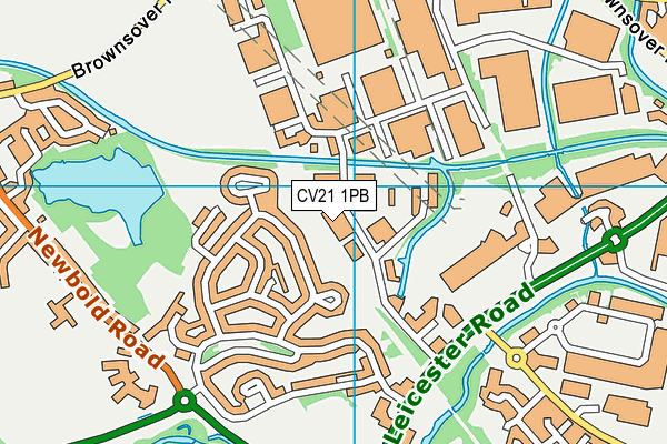 CV21 1PB map - OS VectorMap District (Ordnance Survey) CV21 1PB map - OS VectorMap District (Ordnance Survey)