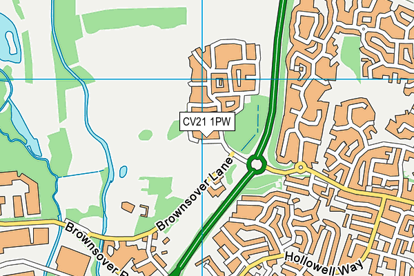 CV21 1PW map - OS VectorMap District (Ordnance Survey) CV21 1PW map - OS VectorMap District (Ordnance Survey)