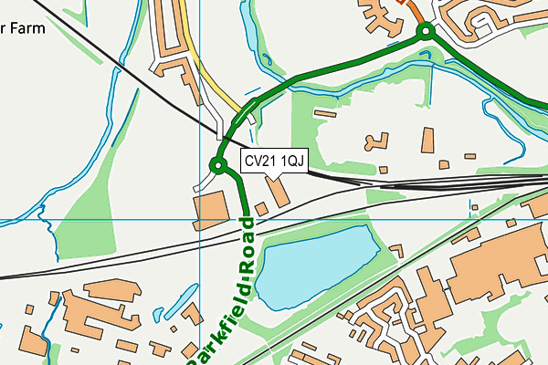 CV21 1QJ map - OS VectorMap District (Ordnance Survey) CV21 1QJ map - OS VectorMap District (Ordnance Survey)