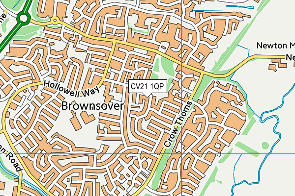 CV21 1QP map - OS VectorMap District (Ordnance Survey)