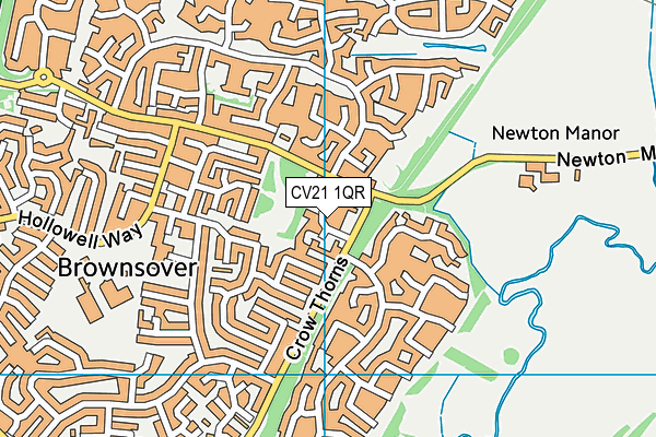 CV21 1QR map - OS VectorMap District (Ordnance Survey) CV21 1QR map - OS VectorMap District (Ordnance Survey)