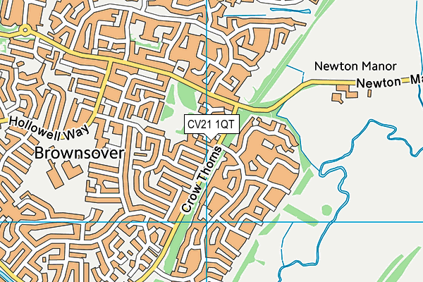 CV21 1QT map - OS VectorMap District (Ordnance Survey) CV21 1QT map - OS VectorMap District (Ordnance Survey)