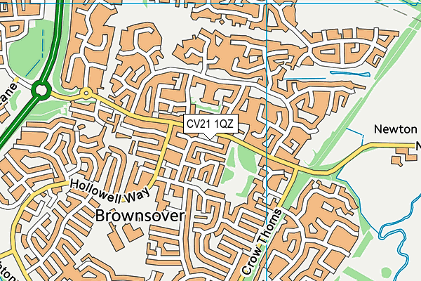 CV21 1QZ map - OS VectorMap District (Ordnance Survey) CV21 1QZ map - OS VectorMap District (Ordnance Survey)