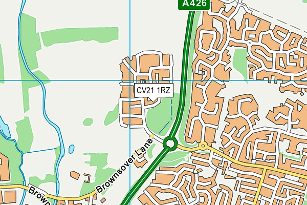 CV21 1RZ map - OS VectorMap District (Ordnance Survey) CV21 1RZ map - OS VectorMap District (Ordnance Survey)