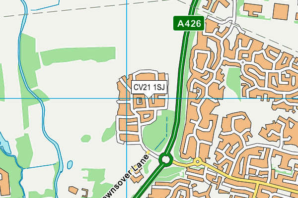 CV21 1SJ map - OS VectorMap District (Ordnance Survey) CV21 1SJ map - OS VectorMap District (Ordnance Survey)