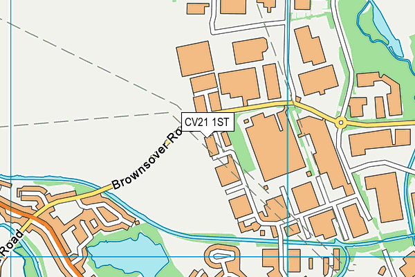 CV21 1ST map - OS VectorMap District (Ordnance Survey) CV21 1ST map - OS VectorMap District (Ordnance Survey)