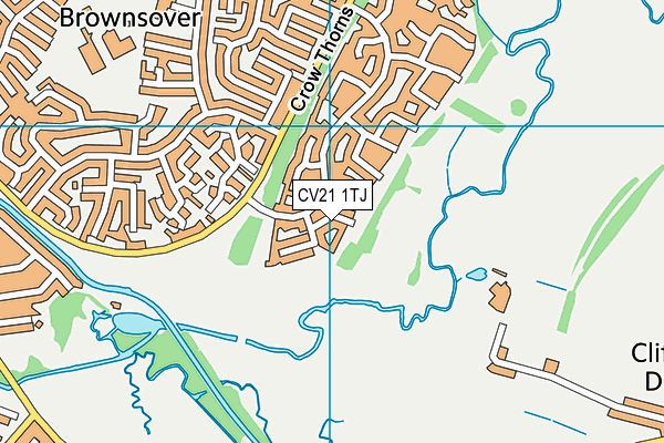 CV21 1TJ map - OS VectorMap District (Ordnance Survey) CV21 1TJ map - OS VectorMap District (Ordnance Survey)
