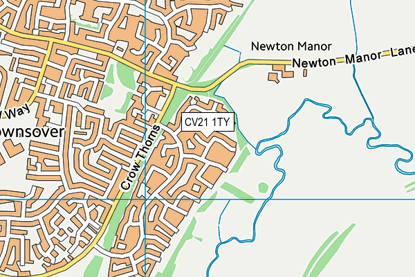 CV21 1TY map - OS VectorMap District (Ordnance Survey) CV21 1TY map - OS VectorMap District (Ordnance Survey)