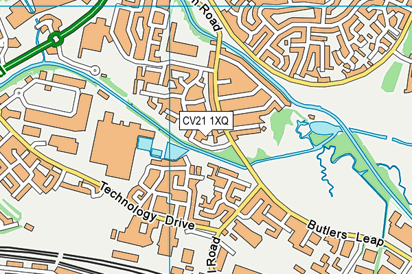 CV21 1XQ map - OS VectorMap District (Ordnance Survey) CV21 1XQ map - OS VectorMap District (Ordnance Survey)