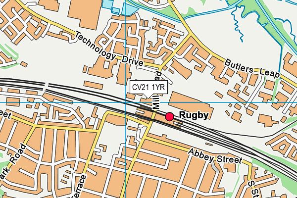 CV21 1YR map - OS VectorMap District (Ordnance Survey) CV21 1YR map - OS VectorMap District (Ordnance Survey)
