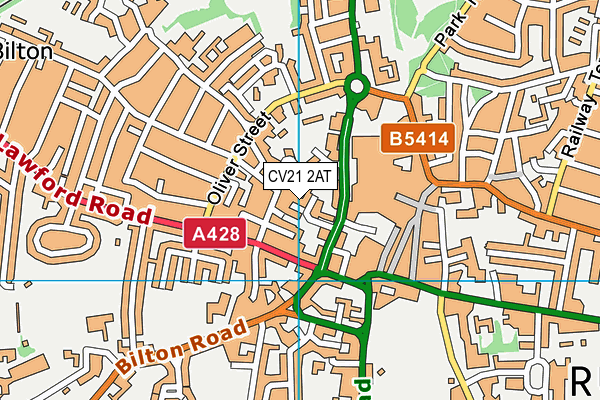 CV21 2AT map - OS VectorMap District (Ordnance Survey) CV21 2AT map - OS VectorMap District (Ordnance Survey)