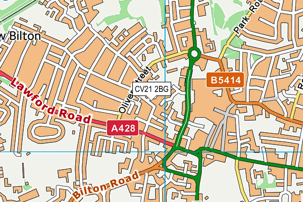 CV21 2BG map - OS VectorMap District (Ordnance Survey) CV21 2BG map - OS VectorMap District (Ordnance Survey)